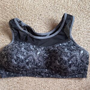 Maidenform Black and Gray Patterned Sports Bra